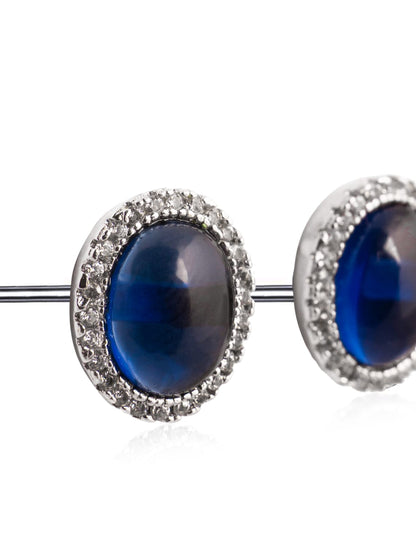 Black Drop Sterling Silver 92.5 Earring