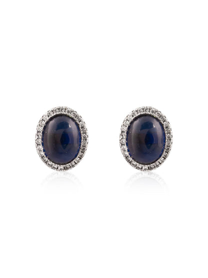 Black Drop Sterling Silver 92.5 Earring