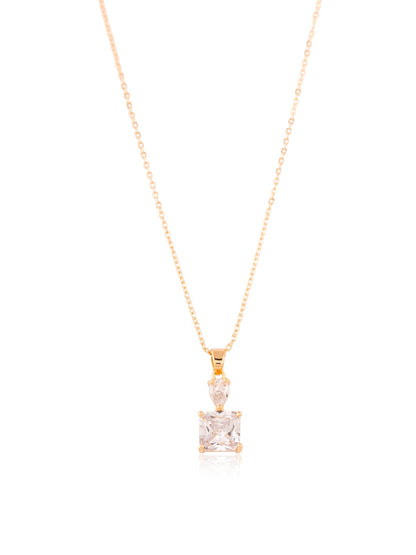 Square Pendant with Diamond Accent